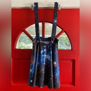 Blackmilk Blue Galaxy Suspender Skirt